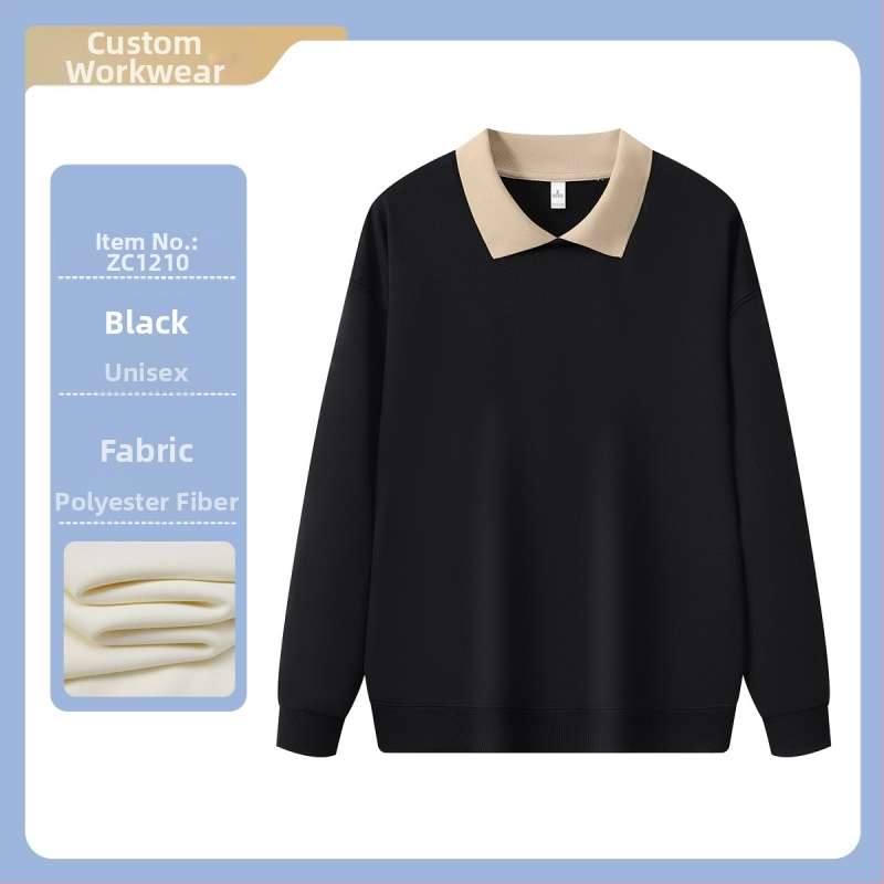 Meeste pikkade varrukatega polüestrist sviiter logoga, kohviku/teemaja personali jaoks