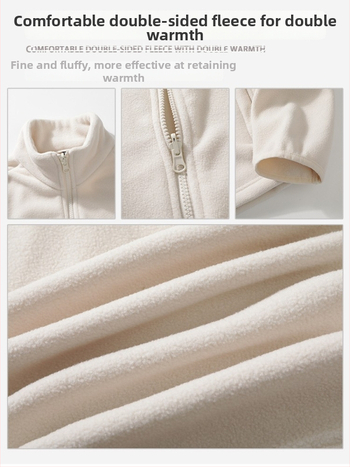 Unisex flīsa jaka ārējiem sportam, vēja izturīga, ar noņemamu iekšējo oderi, bez kapuces, poliesteris