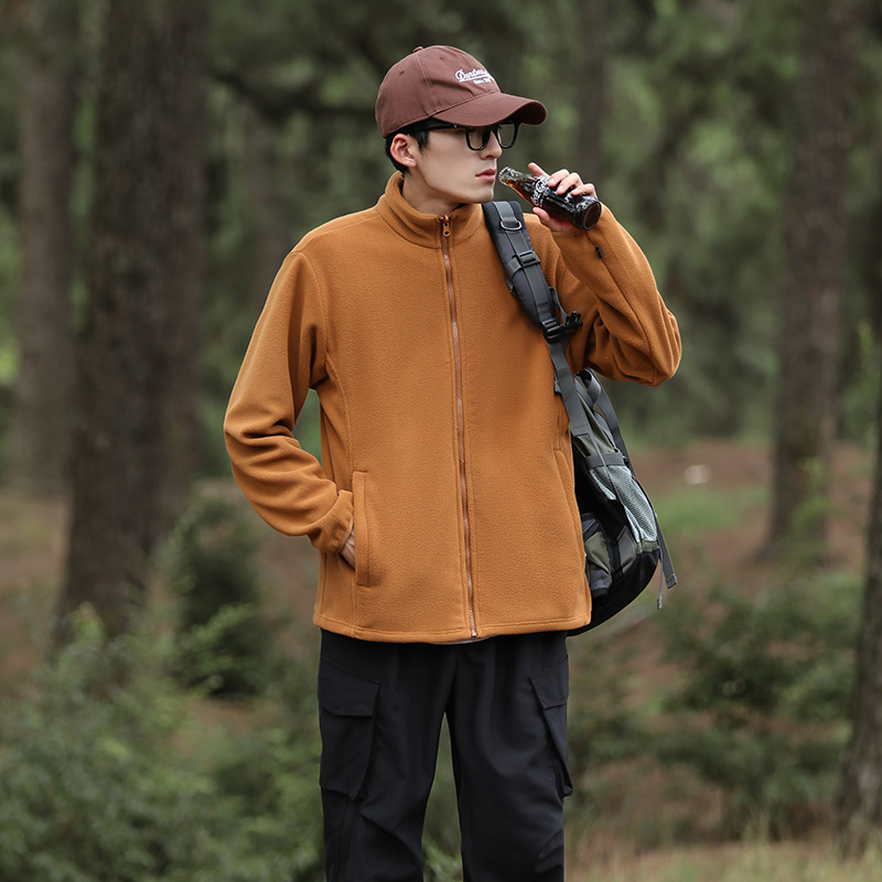 Unisex flīsa jaka ārējiem sportam, vēja izturīga, ar noņemamu iekšējo oderi, bez kapuces, poliesteris