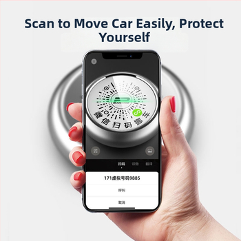 Elektroniska metāla pagaidu stāvvietas plāksne ar QR kodu un gaismas efektu