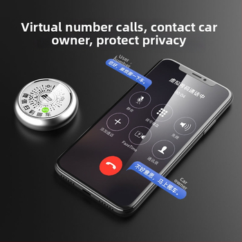 Elektroniska metāla pagaidu stāvvietas plāksne ar QR kodu un gaismas efektu