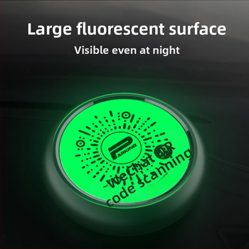 Elektroniska metāla pagaidu stāvvietas plāksne ar QR kodu un gaismas efektu