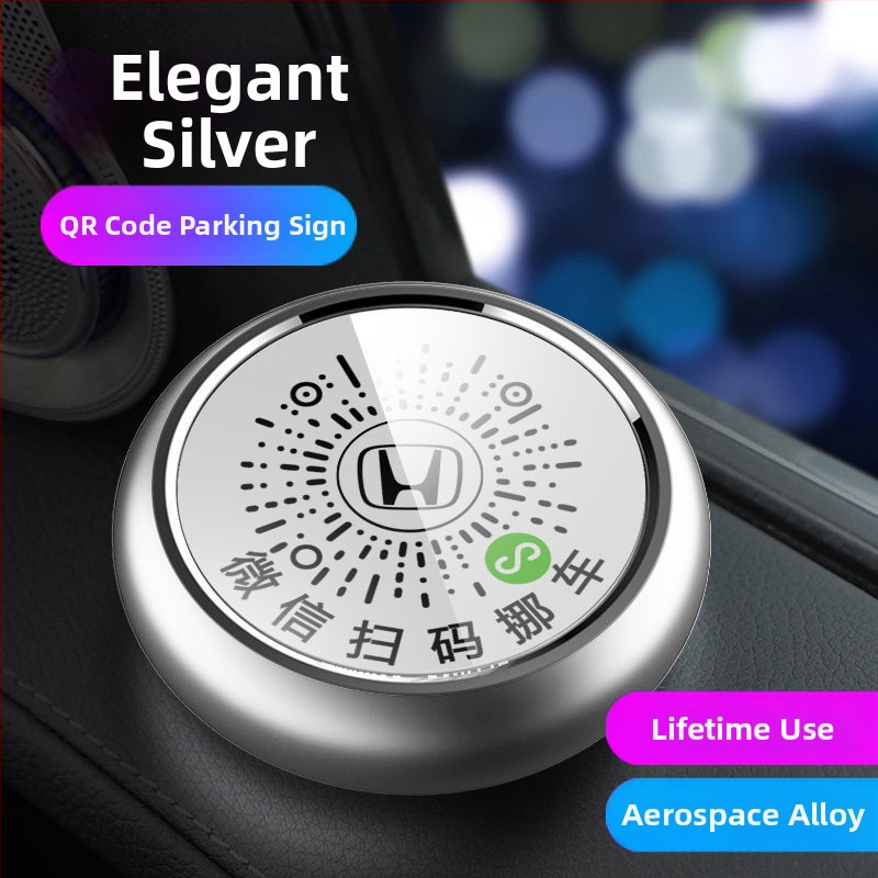 Elektroniska metāla pagaidu stāvvietas plāksne ar QR kodu un gaismas efektu