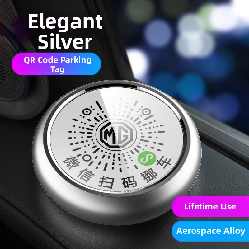 Elektroniska metāla pagaidu stāvvietas plāksne ar QR kodu un gaismas efektu