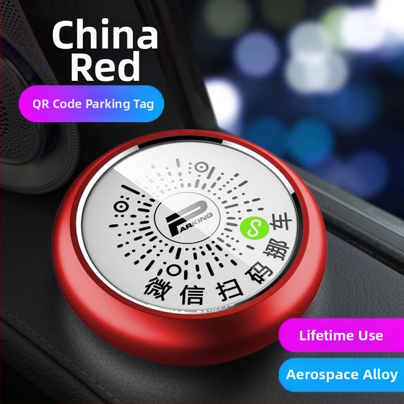 Elektroniska metāla pagaidu stāvvietas plāksne ar QR kodu un gaismas efektu