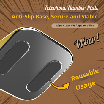 Retro parka zīme ar telefonu – īslaicīga parka numura plāksne auto, modelis: T-car-01, materiāls: plastmasa, logotipa drukāšana iespējama, slēgts dizains