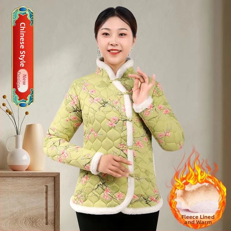 Памучно пухено яке - пълнеж от коприна-памук, Chenille плат, основна тъкан спандекс, Ultra-short дължина, поло яка с пух