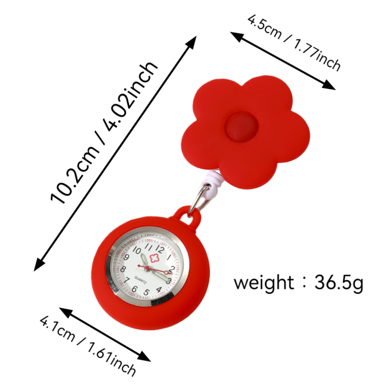 Virágos ápolónő karóra – rajzfilm dizájn, szilikon szíj, kvarc mozgás, cinkötvözet tok, kör alakú számlap