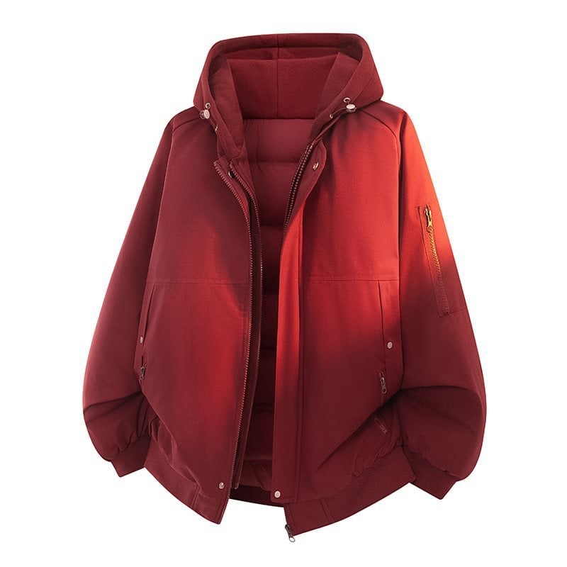 Sovifan Ārējā jaka ar kapuci, kordurojas audums, trušu kažokāds <30%, Ziemas sezona 2025