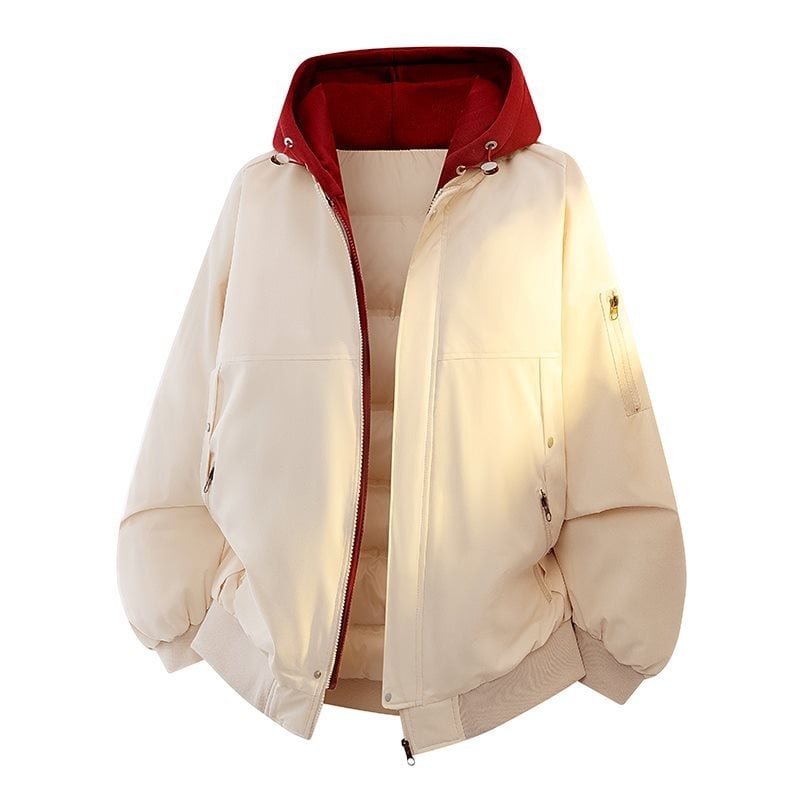 Sovifan Ārējā jaka ar kapuci, kordurojas audums, trušu kažokāds <30%, Ziemas sezona 2025