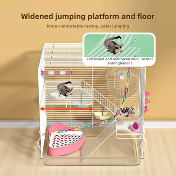 Weibi триетажна клетка за хамстери с стълба и голяма врата