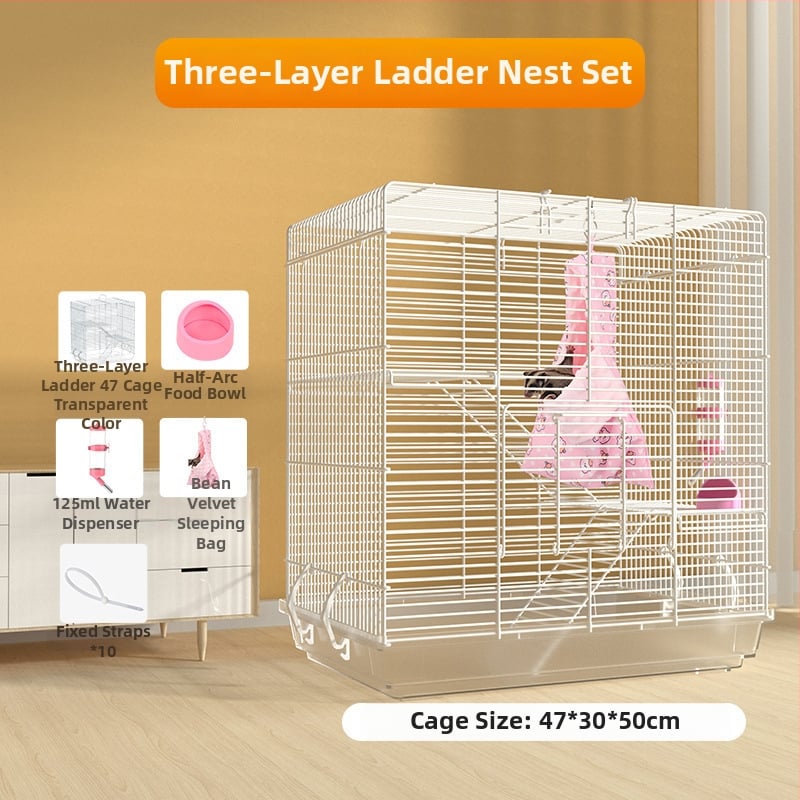 Weibi триетажна клетка за хамстери с стълба и голяма врата