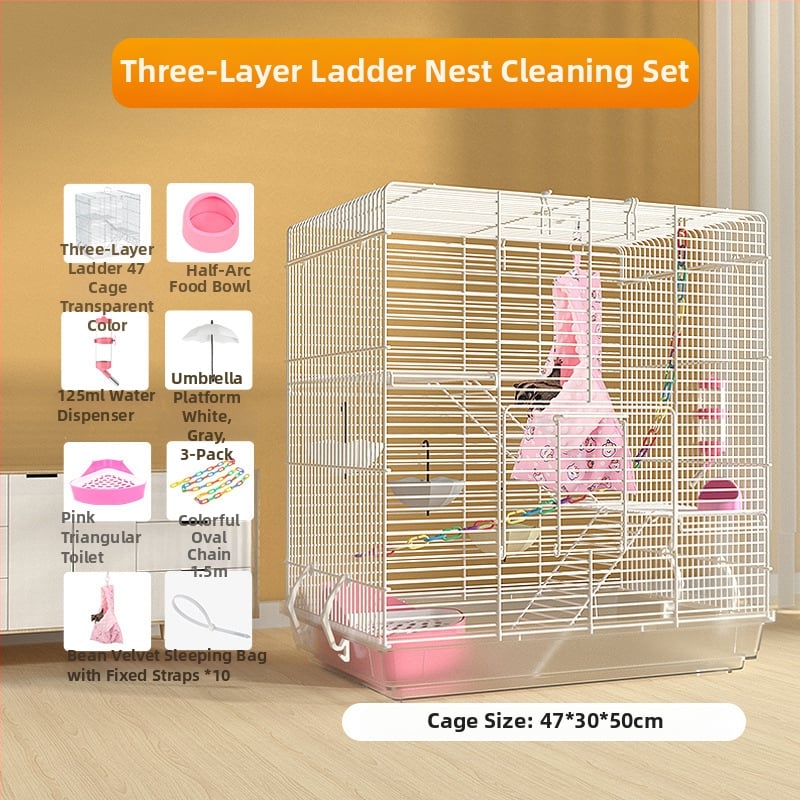 Weibi триетажна клетка за хамстери с стълба и голяма врата