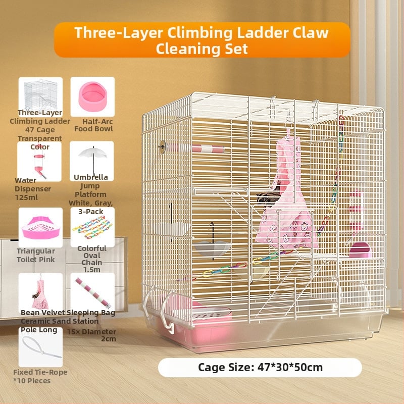 Weibi триетажна клетка за хамстери с стълба и голяма врата