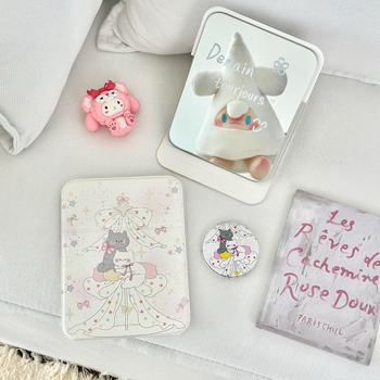 Πτυσσόμενο καθρέφτης μακιγιάζ με πλαίσιο από PU/PS/PVC, γυάλινο φακό, αναδιπλούμενος σχεδιασμός, φορητός, δυνατότητα εκτύπωσης λογότυπου