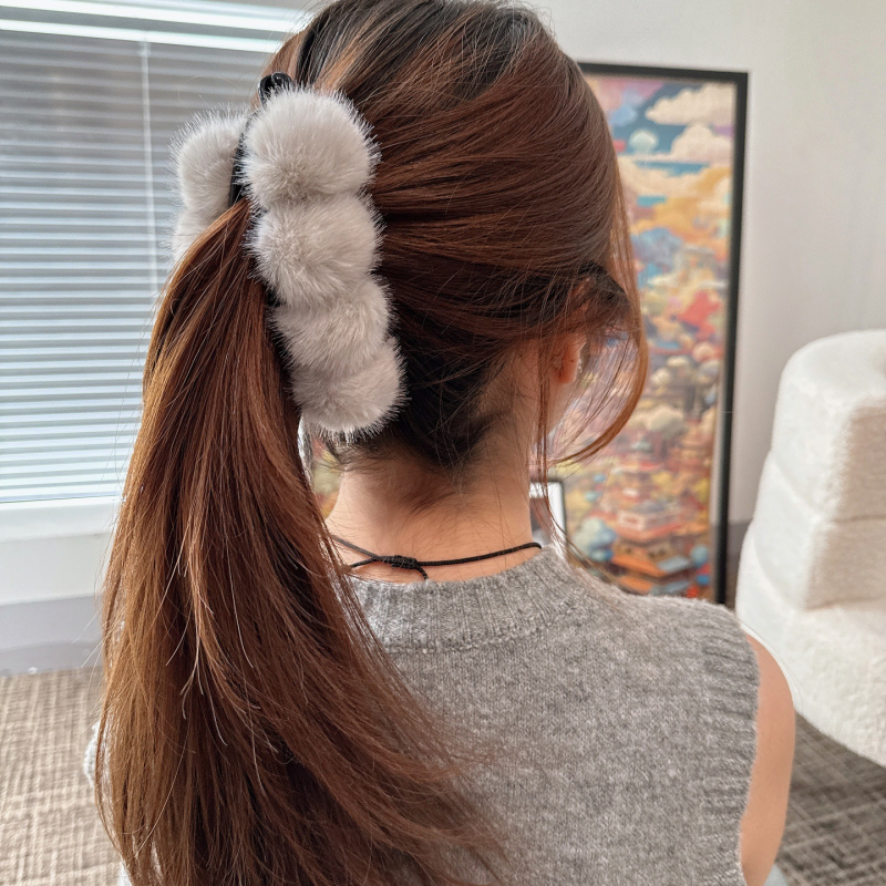 Κλιπ μπανάνας για μαλλιά από βελούδινο ύφασμα, χειροποίητο, για γυναίκες με ψηλή αλογοουρά, στυλ Χεπμπορν и λογοτεχνικό ρετρό, Χειμώνας 2025