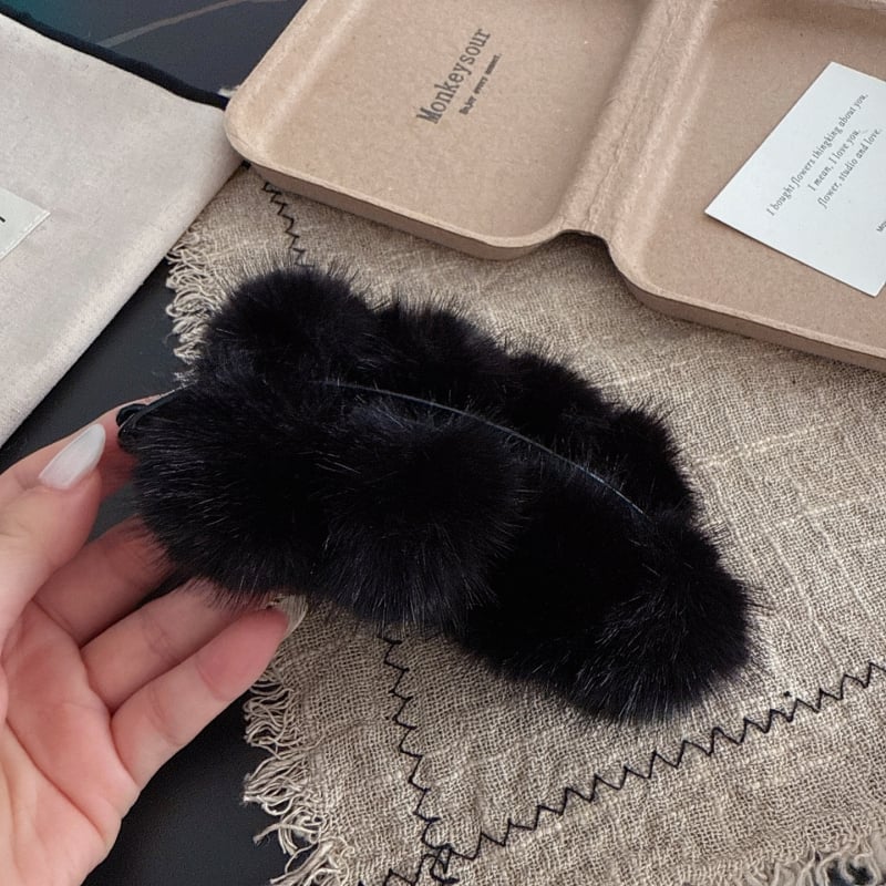 Κλιπ μπανάνας για μαλλιά από βελούδινο ύφασμα, χειροποίητο, για γυναίκες με ψηλή αλογοουρά, στυλ Χεπμπορν и λογοτεχνικό ρετρό, Χειμώνας 2025