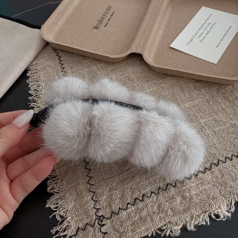 Κλιπ μπανάνας για μαλλιά από βελούδινο ύφασμα, χειροποίητο, για γυναίκες με ψηλή αλογοουρά, στυλ Χεπμπορν и λογοτεχνικό ρετρό, Χειμώνας 2025