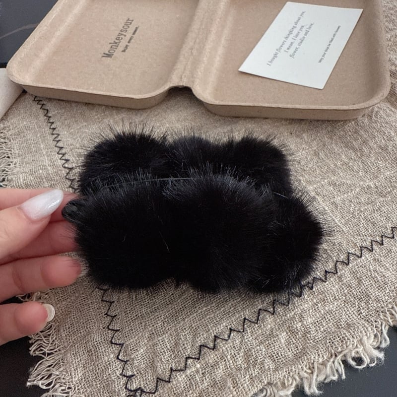 Κλιπ μπανάνας για μαλλιά από βελούδινο ύφασμα, χειροποίητο, για γυναίκες με ψηλή αλογοουρά, στυλ Χεπμπορν и λογοτεχνικό ρετρό, Χειμώνας 2025