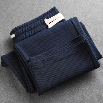 Naiste puuvillased sirge lõikega igapäevased püksid, pikad, mitteelastsed, kevad 2024