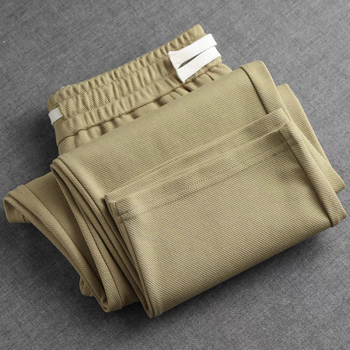 Naiste puuvillased sirge lõikega igapäevased püksid, pikad, mitteelastsed, kevad 2024