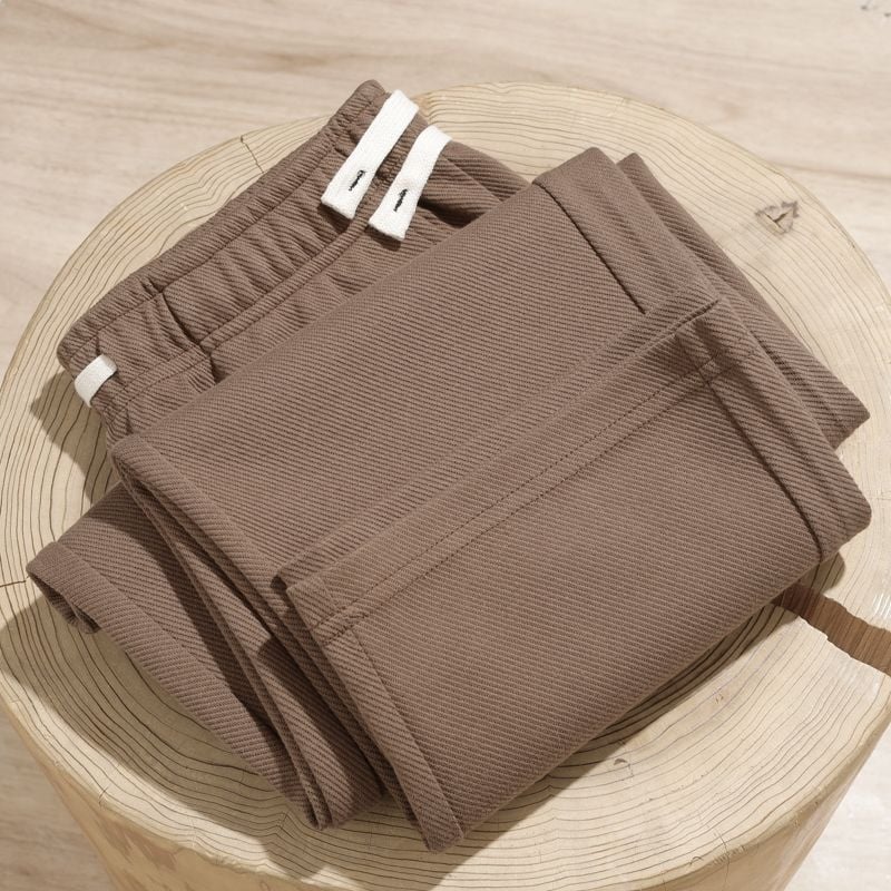 Naiste puuvillased sirge lõikega igapäevased püksid, pikad, mitteelastsed, kevad 2024