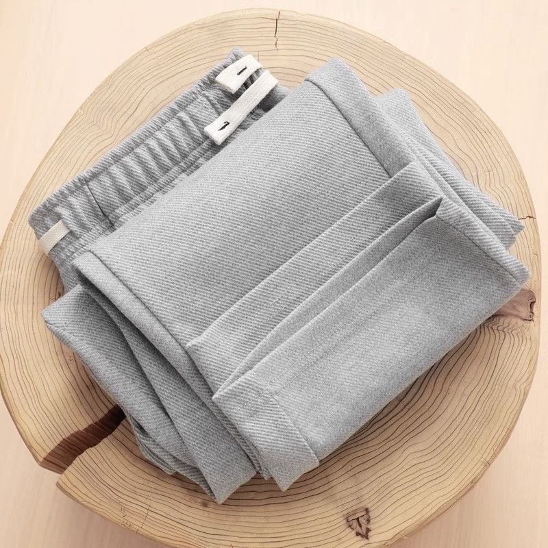 Naiste puuvillased sirge lõikega igapäevased püksid, pikad, mitteelastsed, kevad 2024