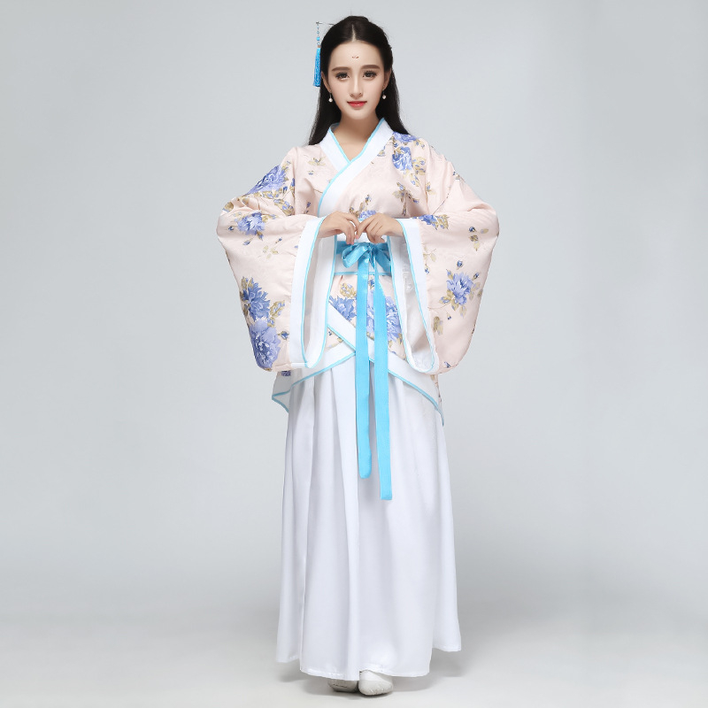 Tang dinasztiából származó Hanfu táncruha, Jacquard poliészter 90–95%, alkalmas Hanfu előadásokhoz, Nyár 2023