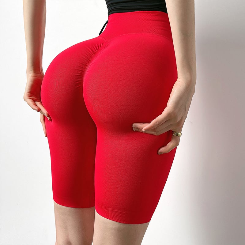 Κοντές στενές φόρμες γιόγκα με υψηλή μέση για ανύψωση γλουτών, ύφασμα που στεγνώνει γρήγορα, νάιλον-σπάντεξ 90%/10%, κοντή γραμμή