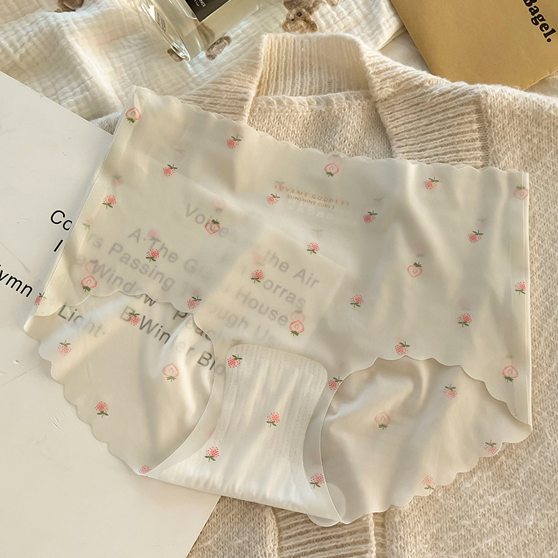 Ženske gaćice s visokim strukom od ice silk s točkicama, prozračne, brzo sušeće, antibakterijske, s pamukom u području prepona