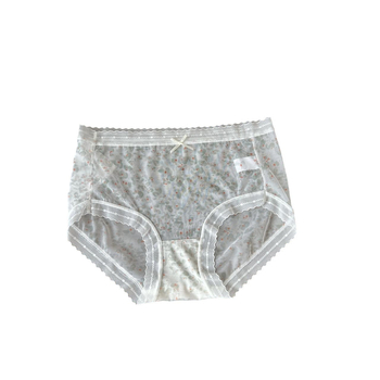 Naiste keskjoonega aluspesu lillemustriga, hingav, antibakteriaalne, polüesterkangas, mulberry siidi vooder