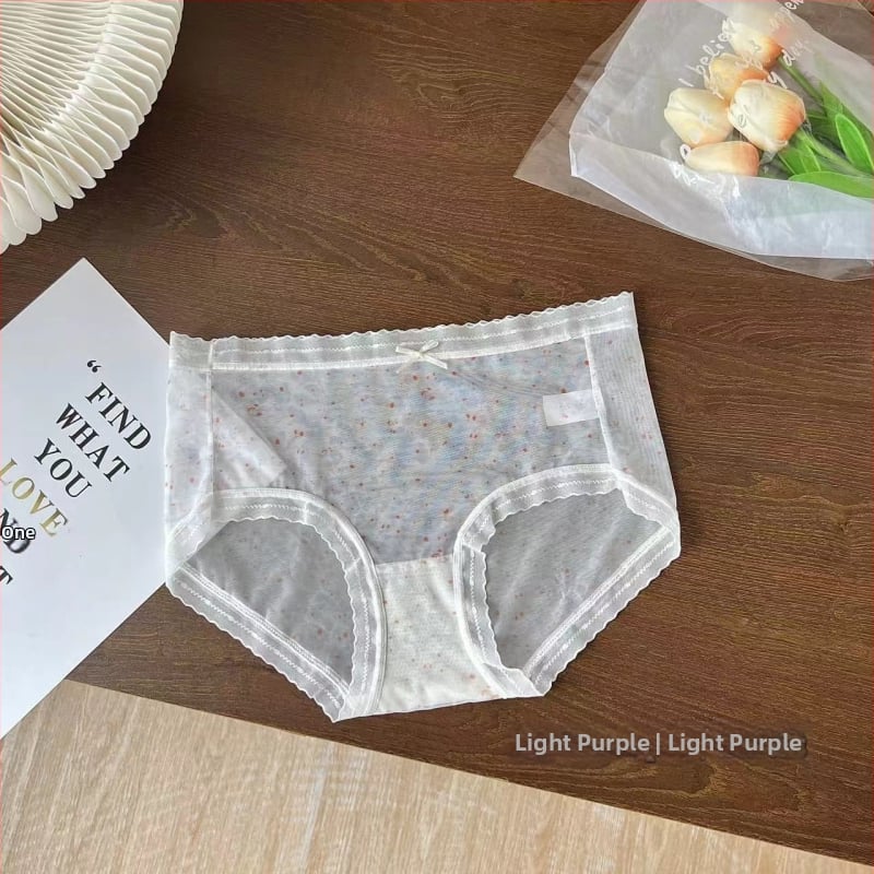 Naiste keskjoonega aluspesu lillemustriga, hingav, antibakteriaalne, polüesterkangas, mulberry siidi vooder