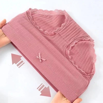 Naiste puuvillased aluspüksid kõrge vöökoht, kõhu kujundamiseks, hingav rib-knit materjal, puuvillane vooder