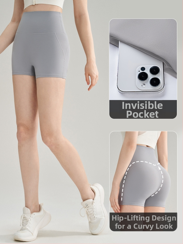 3/4 garuma jogas šorti ar augstu jostu, materiāls no neilona un spandeksa (80% neilons, 20% spandeksa), ultrielastīgi