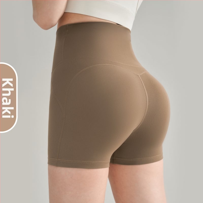 3/4 garuma jogas šorti ar augstu jostu, materiāls no neilona un spandeksa (80% neilons, 20% spandeksa), ultrielastīgi