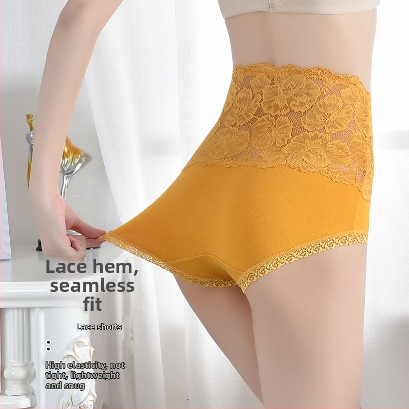 Puuvillased naiste aluspüksid kõrge talje, õmblusteta – 100% puuvillane vooder; hingavad, nähtamatud, antibakteriaalsed