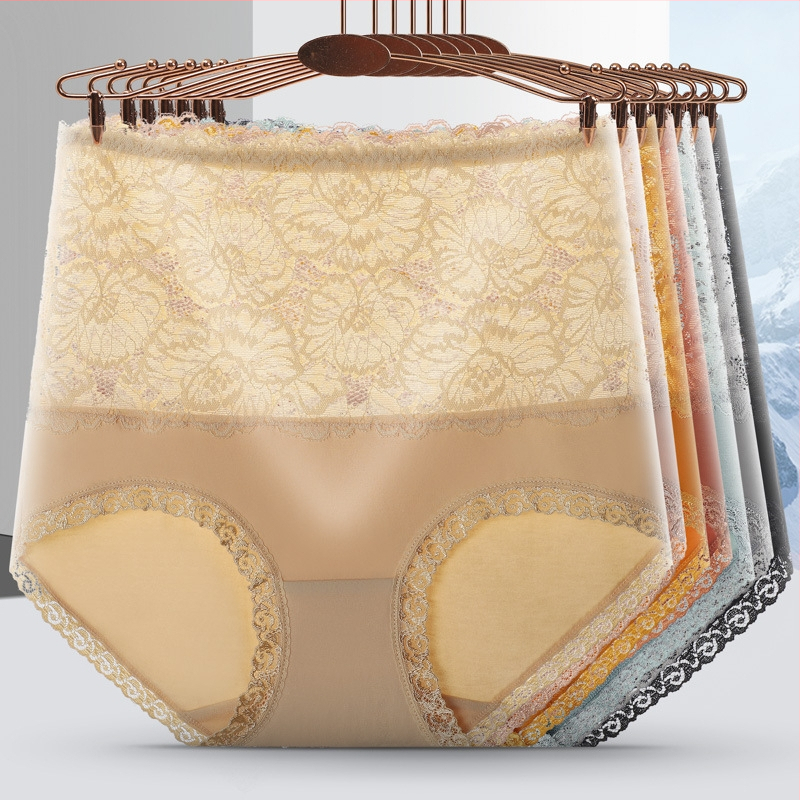Puuvillased naiste aluspüksid kõrge talje, õmblusteta – 100% puuvillane vooder; hingavad, nähtamatud, antibakteriaalsed