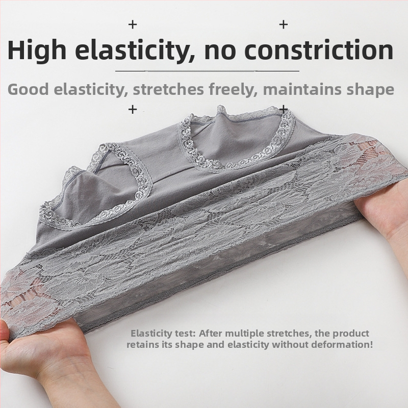 Puuvillased naiste aluspüksid kõrge talje, õmblusteta – 100% puuvillane vooder; hingavad, nähtamatud, antibakteriaalsed