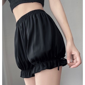 Sieviešu drošības šorti no ice silk auduma, viduklis vidējā augstumā, loku raksts, 95% poliesters, ātra žūšana un aizsardzība pret atklāšanos