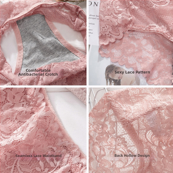 Mežģīņu apakšveļa meitenēm ar vidēju jostas līmeni, neilona audums 90–95%, kokvilnas ieliktnis starp kājām, antibakteriāls, elpojošs