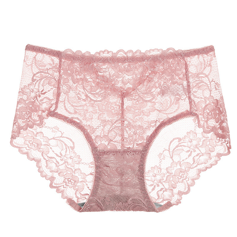 Mežģīņu apakšveļa meitenēm ar vidēju jostas līmeni, neilona audums 90–95%, kokvilnas ieliktnis starp kājām, antibakteriāls, elpojošs