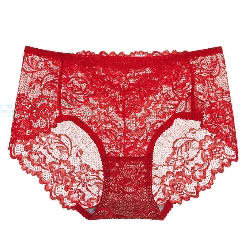 Mežģīņu apakšveļa meitenēm ar vidēju jostas līmeni, neilona audums 90–95%, kokvilnas ieliktnis starp kājām, antibakteriāls, elpojošs