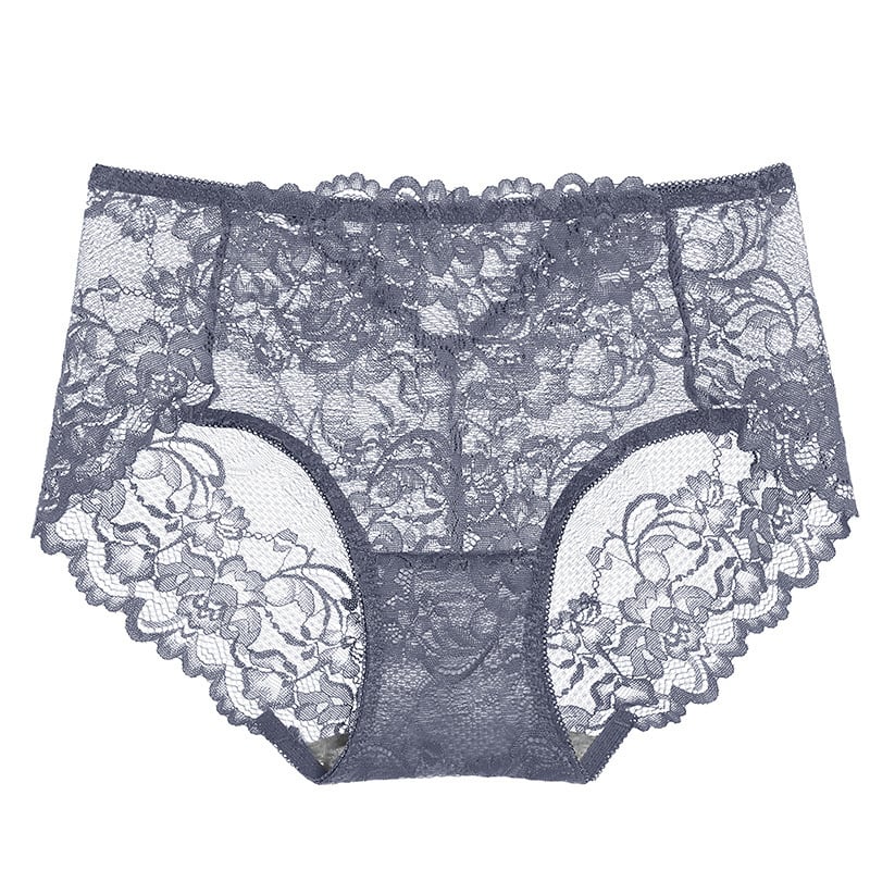 Mežģīņu apakšveļa meitenēm ar vidēju jostas līmeni, neilona audums 90–95%, kokvilnas ieliktnis starp kājām, antibakteriāls, elpojošs