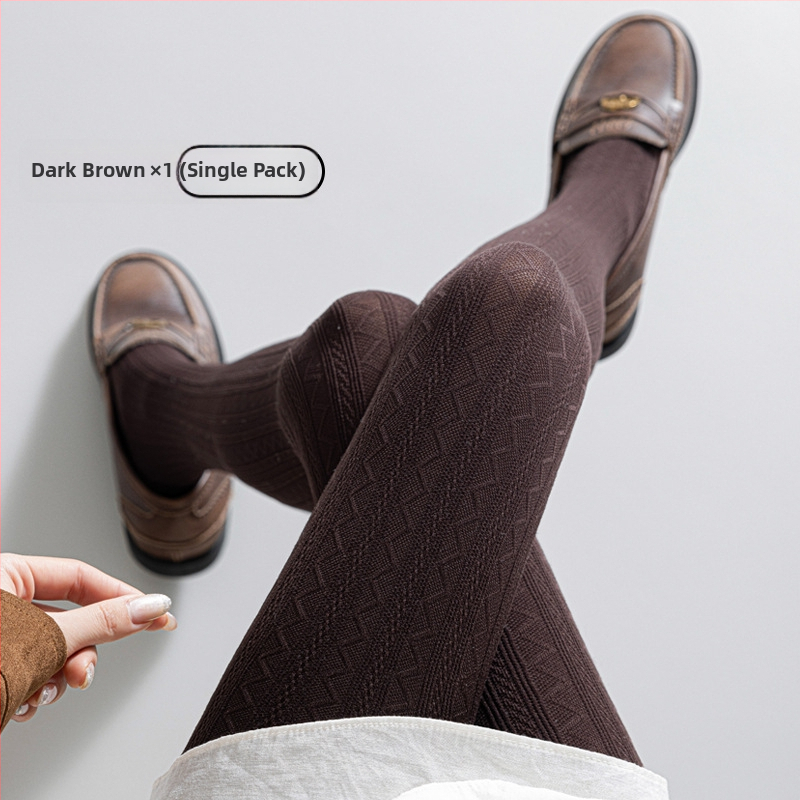 Női harisnya kockás mintával – közepes vastagságú, nylon 80–90%, fenékemelés, légáteresztő, formázó lábak