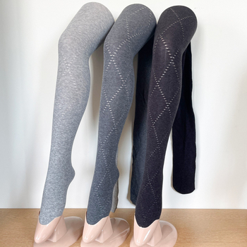 Βαμβαρωτά καλσόν, μεσαίο πάχος, διαμαντονειδές μοτίβο, ανύψωση και διαμόρφωση, με πόδια