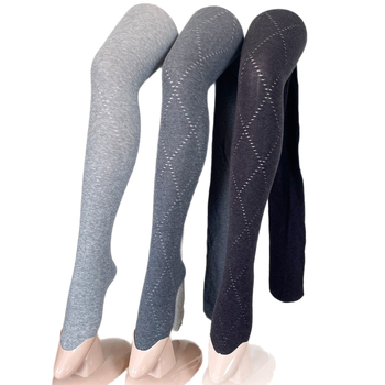 Βαμβαρωτά καλσόν, μεσαίο πάχος, διαμαντονειδές μοτίβο, ανύψωση και διαμόρφωση, με πόδια