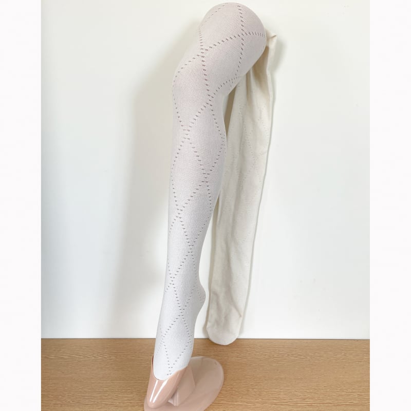 Βαμβαρωτά καλσόν, μεσαίο πάχος, διαμαντονειδές μοτίβο, ανύψωση και διαμόρφωση, με πόδια