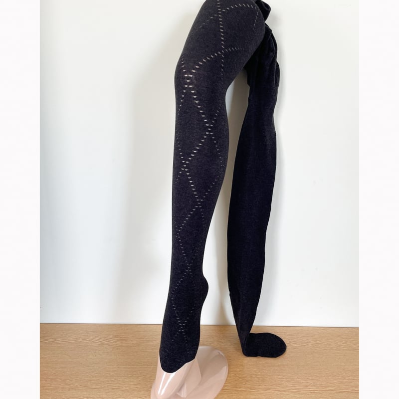 Βαμβαρωτά καλσόν, μεσαίο πάχος, διαμαντονειδές μοτίβο, ανύψωση και διαμόρφωση, με πόδια