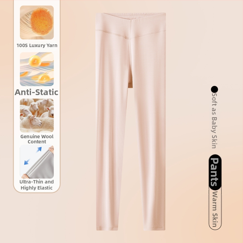 Ženske base layer hlače od modala, 80–90% modal, debljina 181–200 g/m², jednovrstan sloj, jednobojne