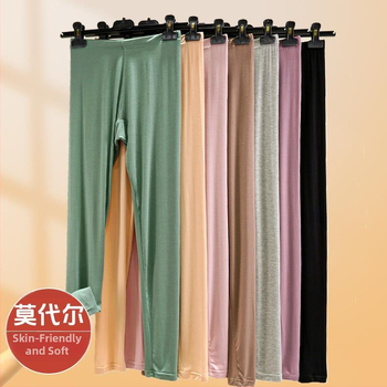 Naiste õhukesed modal-leginsid, õmblusteta, kõrge vöökoht, jooga, 80–90% modaal